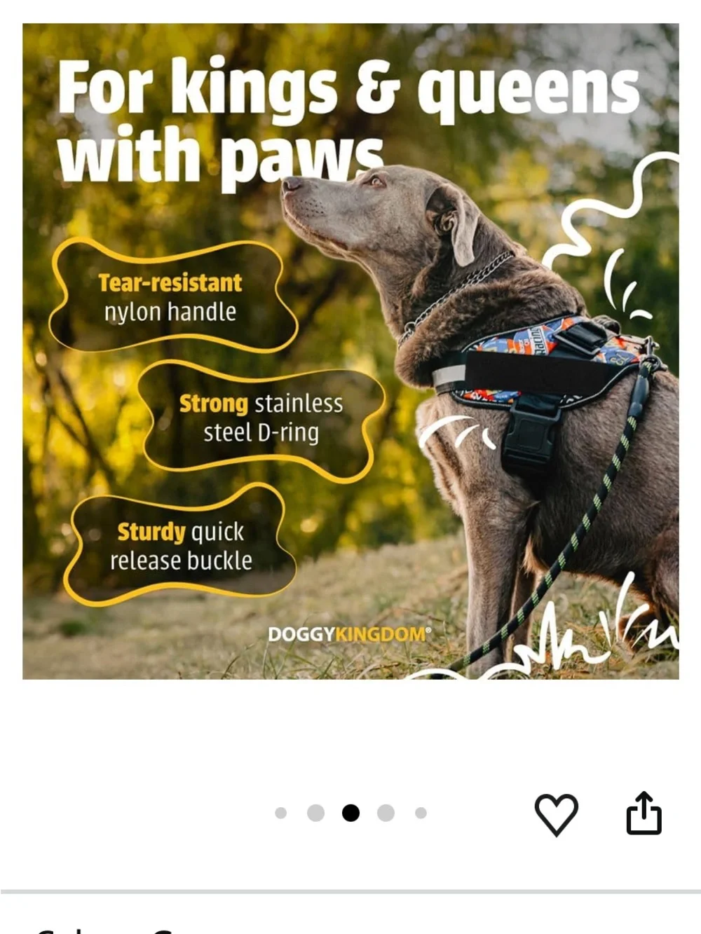 Reflective Black Dog Harness - Heavy Duty No-Pull Vest no choke size L (16-31)